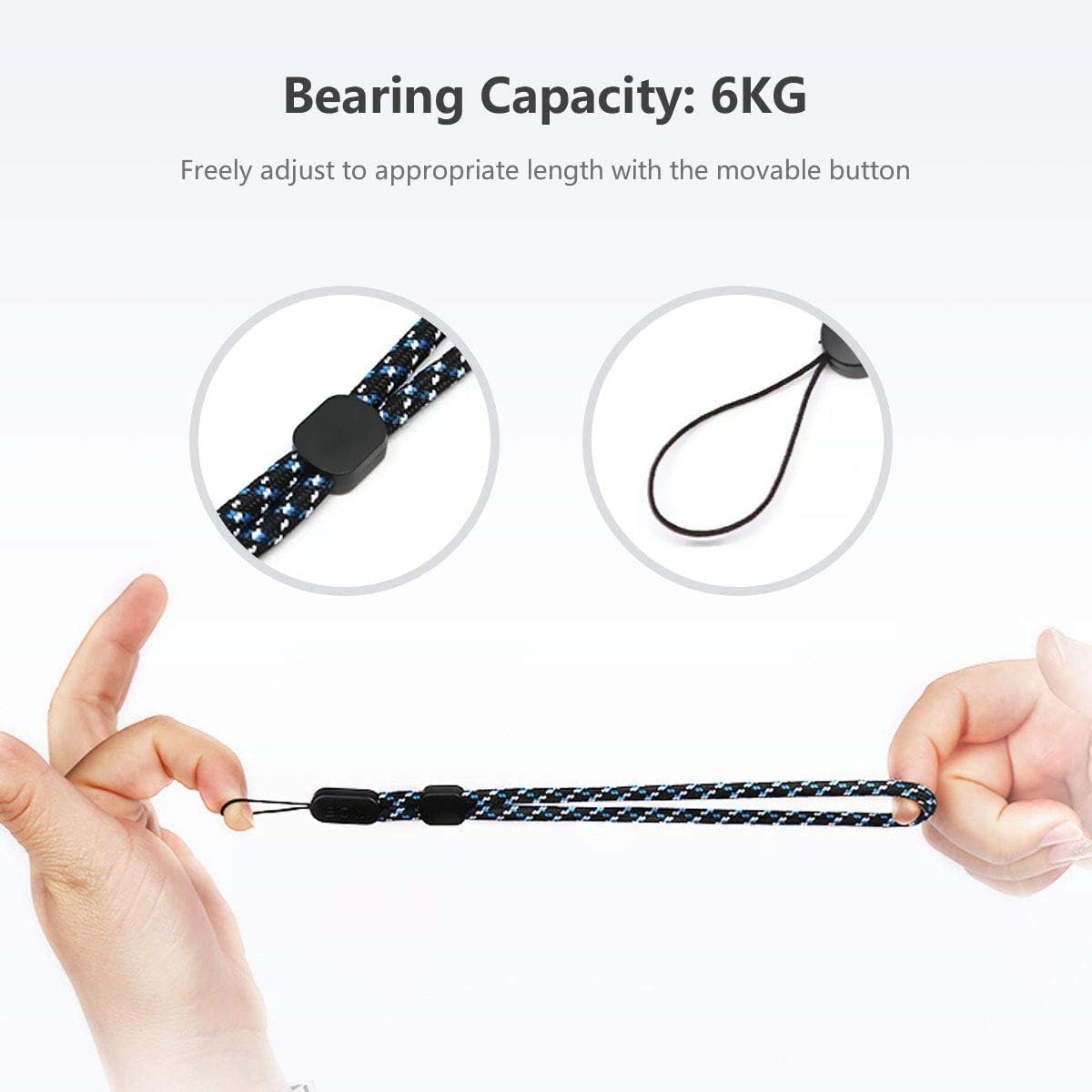 Hand Wrist Strap Lanyard, Adjustable Wristlet Hand Strap Nylon Lanyard with Quick-Release for Cell Phone Cases, Cameras, Keychains, USB Flash Drives, Tablets, Gopro and Other Portable Items