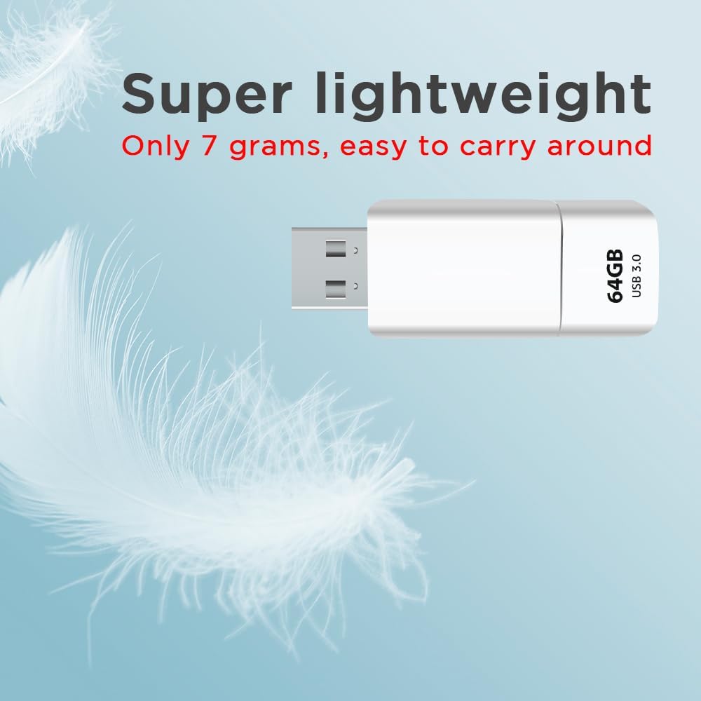 GIGASTONE 64GB Flash Drive (100 Pack) Z60NB USB 3.2 Gen 1, Ultra Fast, Retractable Capless Slider Design, Data Storage, Backup for PC/Mac/TV/Car Audio, USB 2.0/3.0/3.1 Compatible (Random Color)