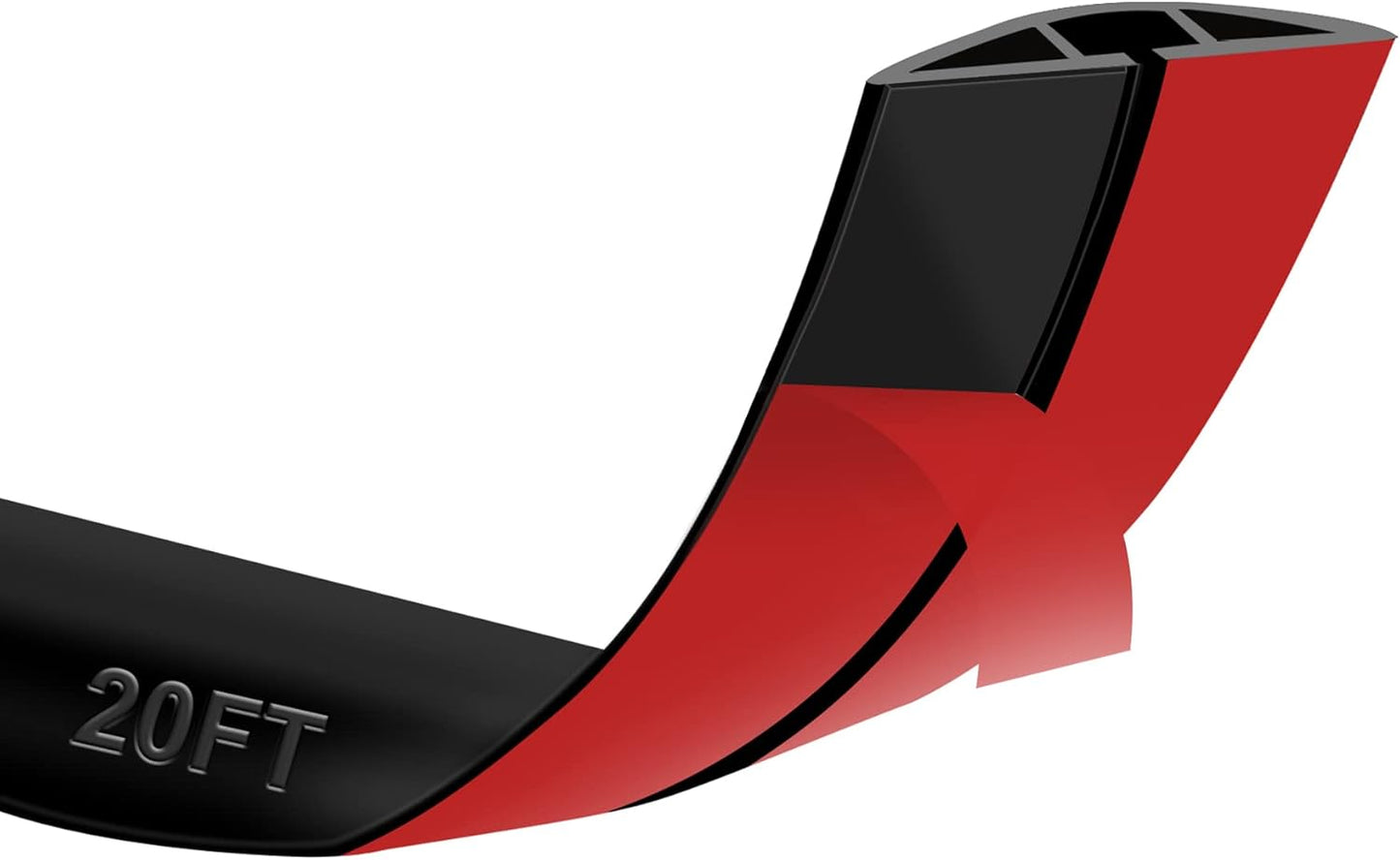 20Ft Floor Cord Cover Silicone Cable Protector Easy to Install Wire Organizer and Hider for Home, Office, Garage (Black-2PCS 10Ft, Total 20Ft)