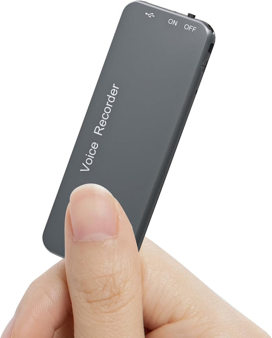 128GB(1800Hrs) Howabo Voice Activated Recorder with Playback, 40Hrs Recording Device with Metal Housing, 1536Kbps Digital Voice Recorder with USB-C for Interviews Personal Memo