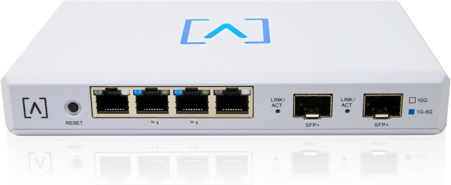 Alta Labs Route10 | 10 Gig Multi-WAN Router | High-Performance Qualcomm Quad-Core Hardware-Accelerated VPN Router | 2 10 Gbps SFP+ and 4 2.5 Gbps Ports | Real-Time Stats | Load Balancing | 40W PoE+