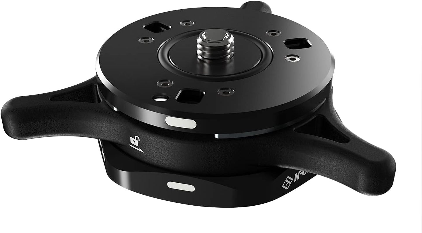 IFOOTAGE Seastar Q1S, Quick Release Plate, Upgrade Camera Quick Connect Tripod Mount Compatible with Canon, Nikon, Sony DSLR Camcorder Video Photography, Ball Head,Tripod, Monopod, Slider etc