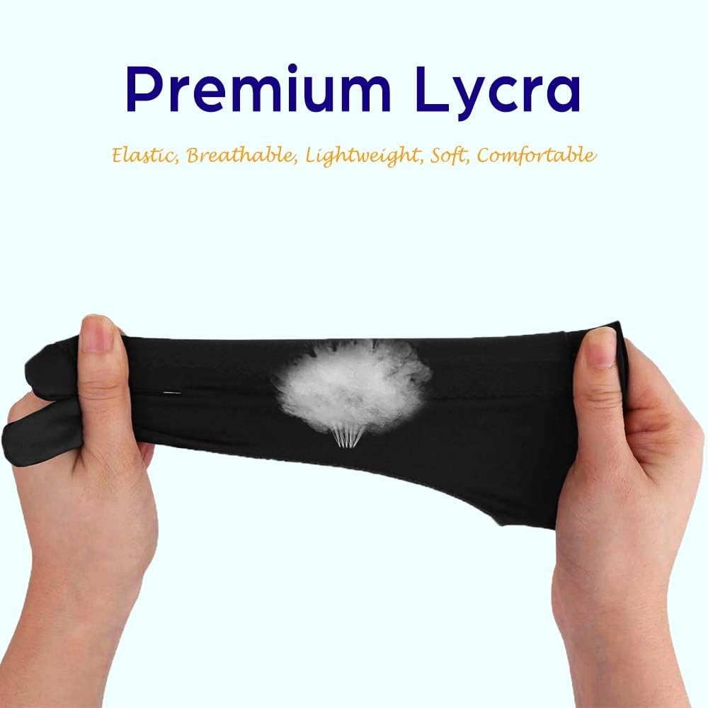 AKX Artist Glove, Palm Rejection Drawing Glove for Graphic Tablet, iPad - Smudge Guard, 2-Finger, Good for Left and Right Hand (Black, Small, 2 Pack)