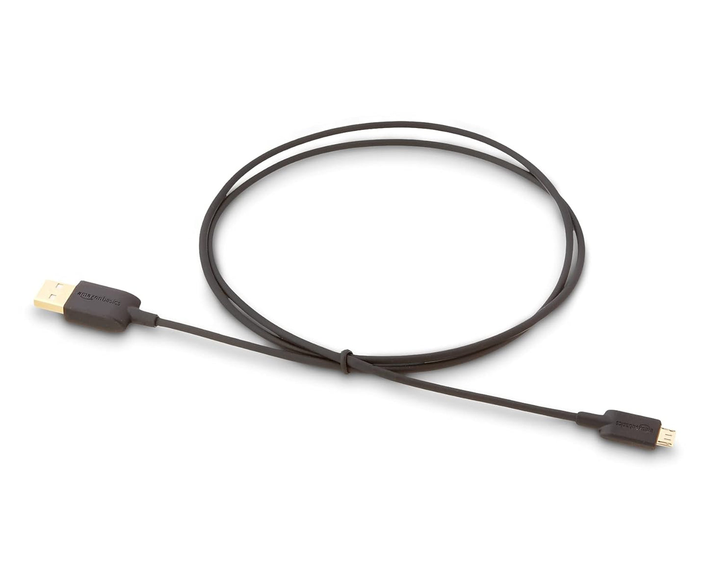 Amazon Basics 5-Pack USB-A to Micro USB Charging Cable, 480Mbps Transfer Speed with Gold-Plated Plugs, USB 2.0, 3 foot, Black