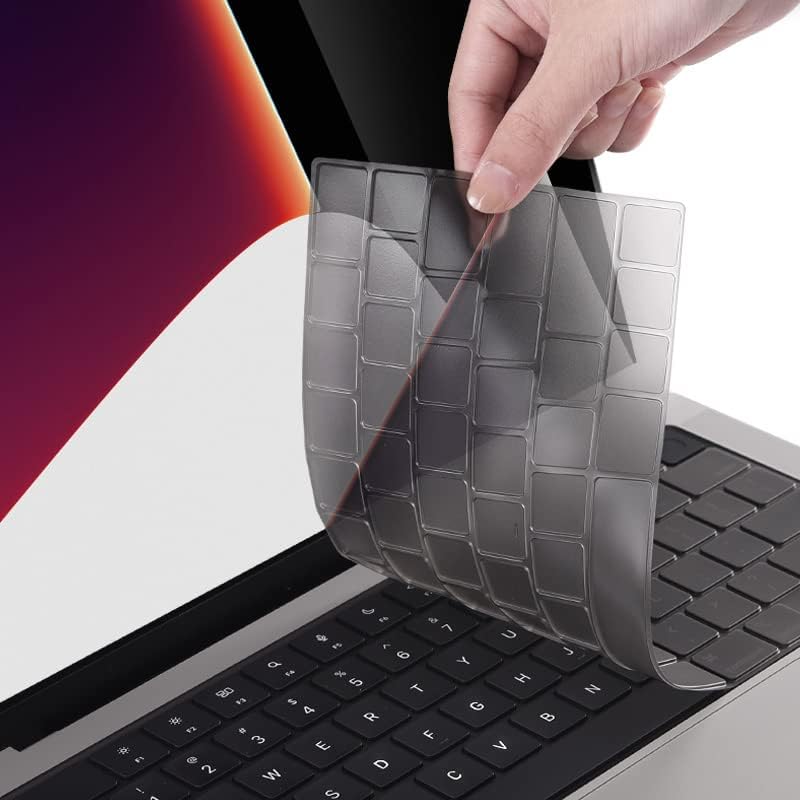EooCoo Premium Keyboard Cover Skin Ultra Thin Protector Compatible with 2025-2021 MacBook Air 15" 13.6" M4 M3 M2 Chip, MacBook Pro 14" 16" M4 M3 M2 M1 Pro Max Chip, Tinted
