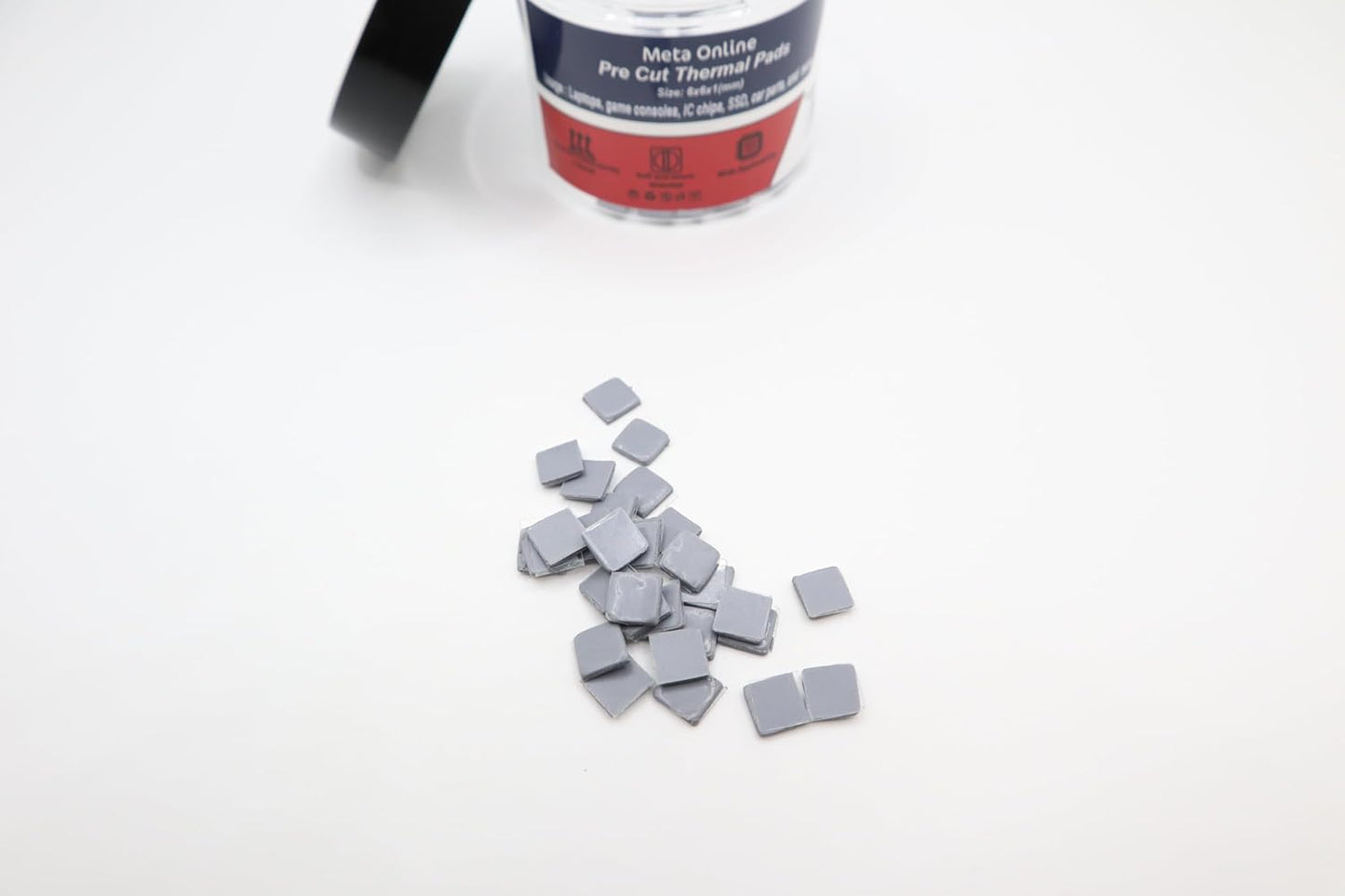 100 Piece Pre Cut Thermal Pads for Small Coils and Mosfets, Perfect for Game Consoles PS5 and Series X 6x6x1mm Meta Online