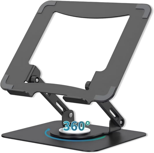 Laptop Pad 360 Rotating Laptop Stand 2 Adjustable Angle and 0-13 inches Tall Adjustable Cooling Pad Fits 10-17.3" laptops Pads