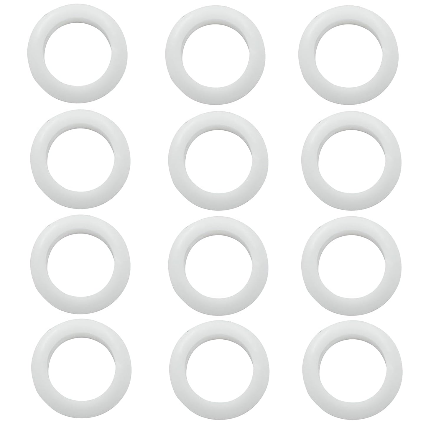 12 Pcs Rubber Grommets, 0.98" Inside Diameter 1" Drill Hole Rubber Wire Grommets O Ring Grommets for Wire, Firewall, Cables, Plugs (White)