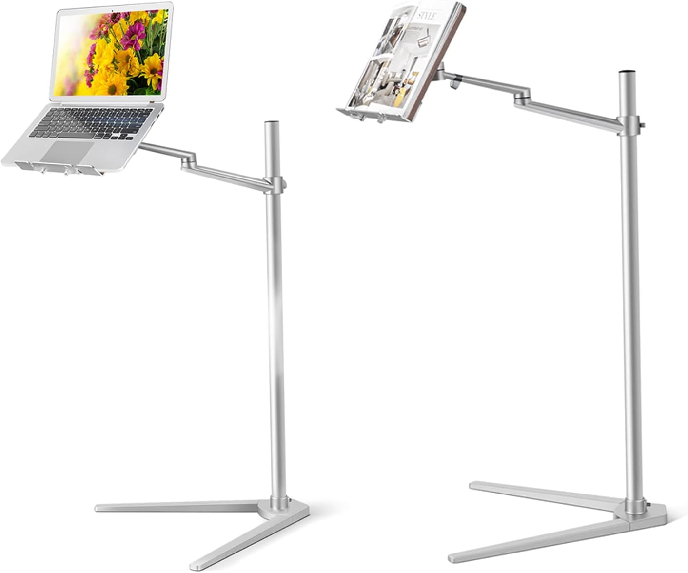 Book Stand for Reading, Floor Stand/Holder for Laptop,Tablet,Phone,Compatible with MacBook,iPad Notebook