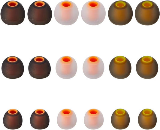 Earbud Tips Soft Silicone Earbuds Replacement Tips Fit for in-Ear Headphones(Inner Hole from 3.8mm -4.2mm Earphones) 9 Pairs S/M/L