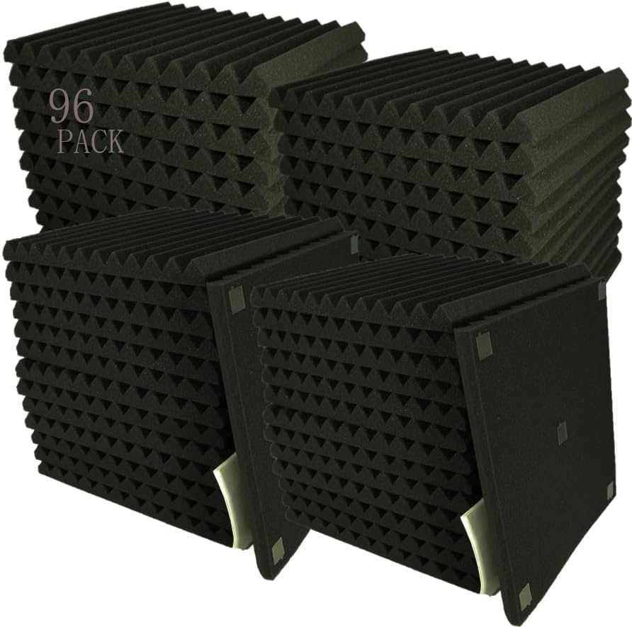 96 PACK Medium Sale Acoustic Foam Soundproof foam (96 black)