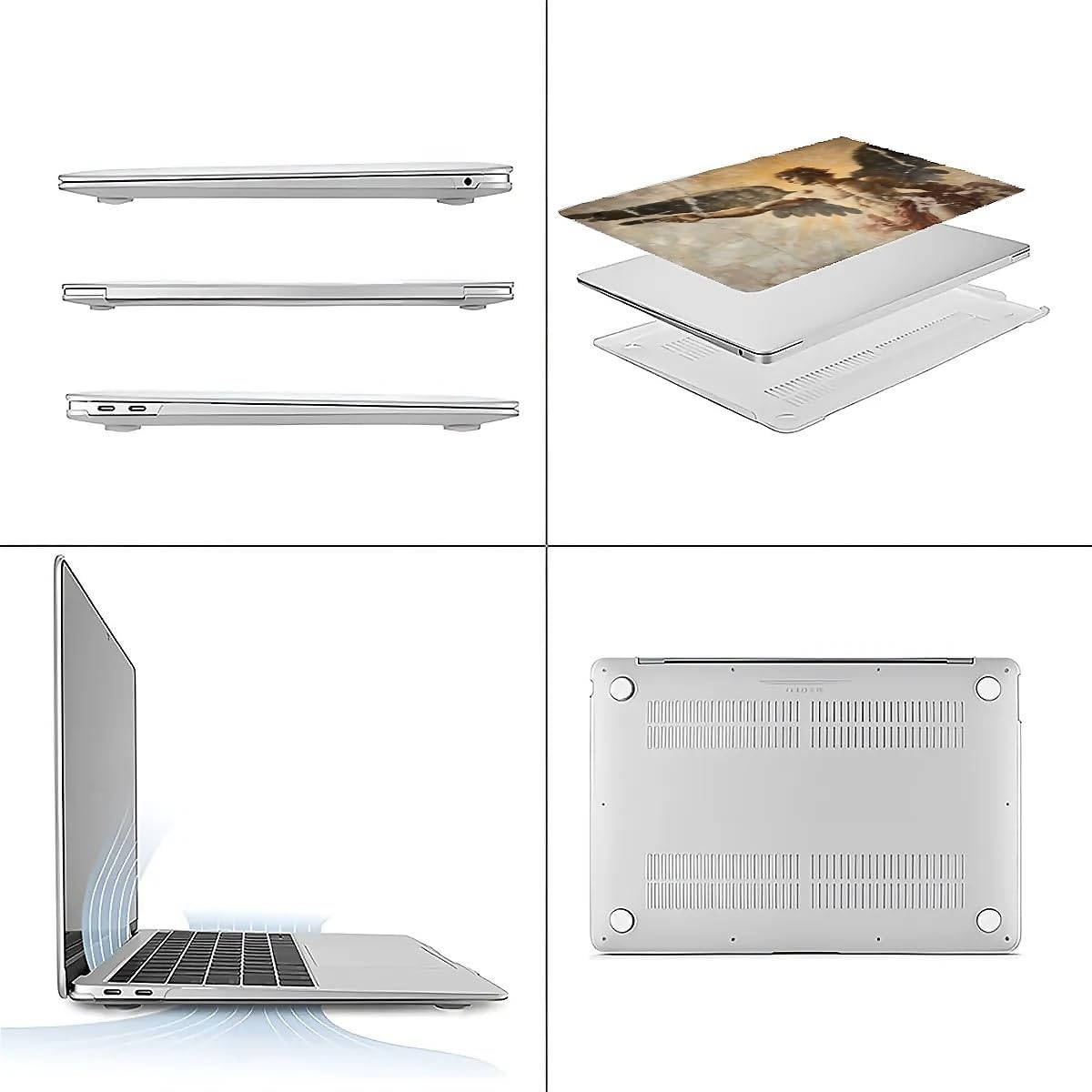 Compatible with MacBook Air 13.3 13.6 Inch Case 2022 2021 2020 2019 Plastic Hard Shell Case Cover,13.3 Pro(A1706/A1708/A1989/A2159/A2289/A2338), Greek Fresco Apollo