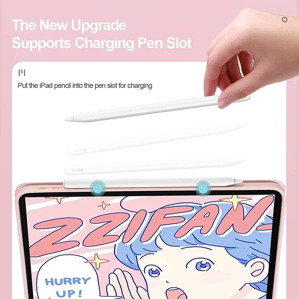 AnMengXinLing Keyboard Case for iPad Air 13 Inch (M3 2025/M2 2024)/Pro 12.9 6th/5th/4th Generation with Mouse Pencil Holder, Magnetically Detachable Keyboard Mouse, Sky Blue