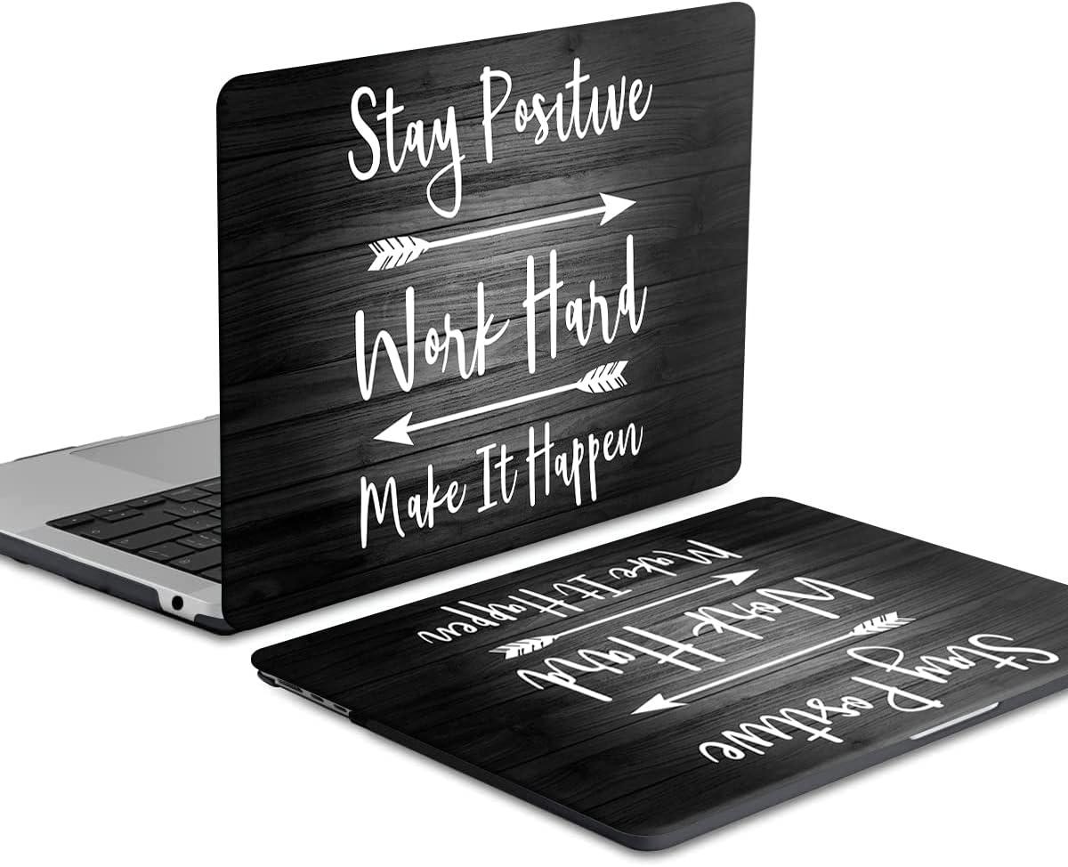 iCasso for MacBook Air 13 inch Case 2025 2024-2022 Release M4 A3240 M3 A3113 A2681 M2 with Liquid Retina Display, Hard Plastic Shell for Mac Air 13.6, Keyboard Cover&Screen Protector, Stay Positive