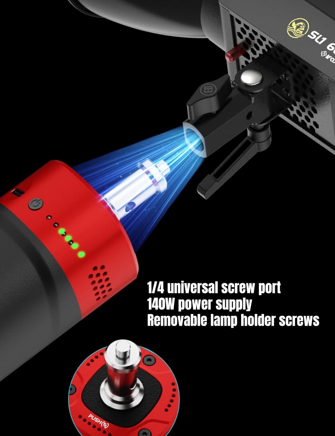 iFootage PD140H 140W Battery Grip – USB-C Portable Charger for Shark Nano Camera Slider,Cameras, Laptops, iPads, and Photography Gear