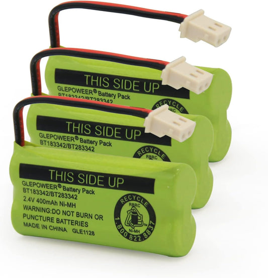 BT183342 BT283342 BT166342 BT266342 BT162342 BT262342 Battery Compatible with CS6114 CS6419 CS6719 EL52300 CL80111 Cordless Handset Phone (Pack of 3)