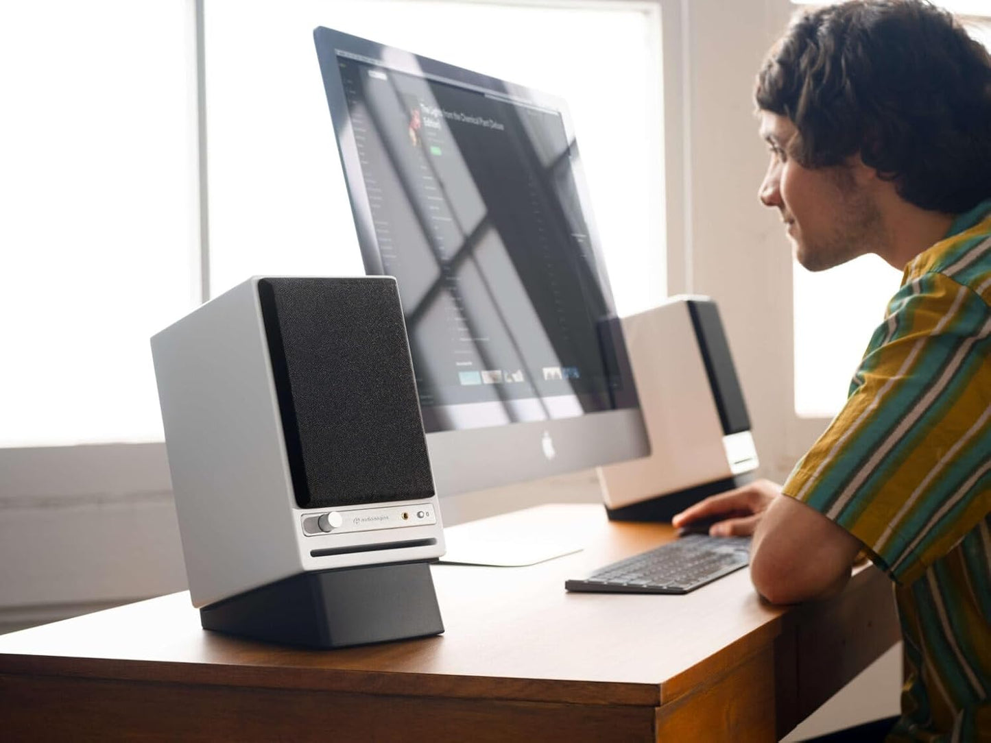 Audioengine HD4 Wireless Bluetooth Bookshelf Speakers - Home Theater, Desktop, Surround Sound, Music, Movies and Gaming - Bluetooth Adaptive aptX 5.3