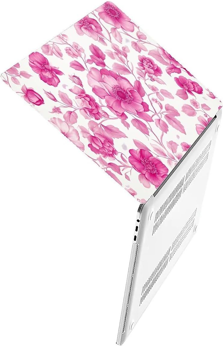 Compatible with MacBook Air 13.3 13.6 Inch Case 2022 2021 2020 2019 Plastic Hard Shell Case Cover,13.3 Pro(A1706/A1708/A1989/A2159/A2289/A2338), Pink Vintage Floral