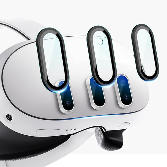 Camera Lens Protector for Oculus Meta Quest 3 Accessories, Thin 9H Tempered Glass, Alloy Frame, Anti-Scratch, Case Friendly, High Definition Lens Accessories (Black)