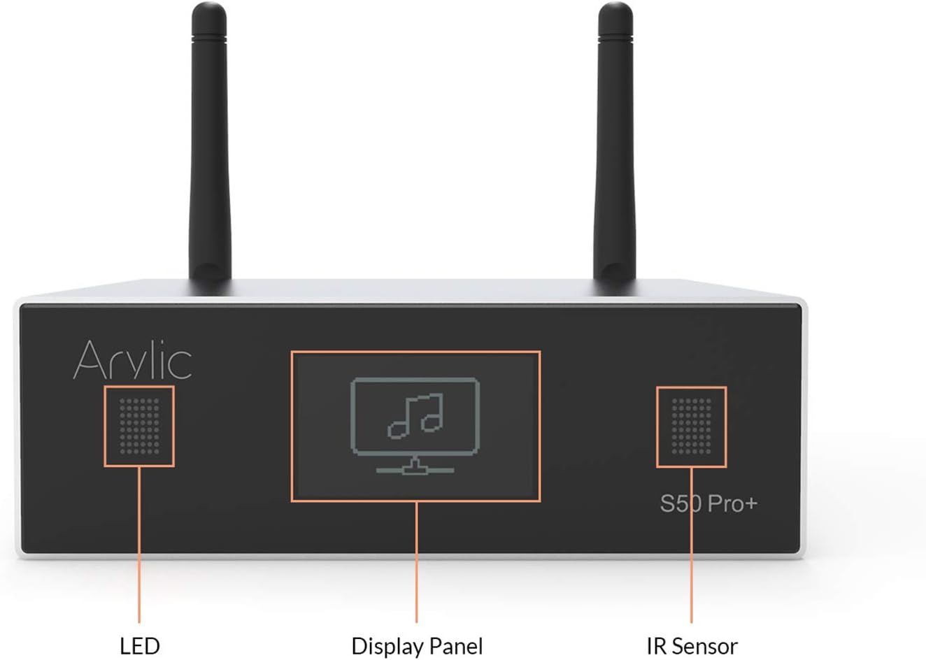 Arylic Up2stream S50 Pro+, Receiver Audio WiFi e Bluetooth,Preamplifier aptX HD con ESS Sabre Dac AKM ADC Multiroom/multizone, Ricevitore Stereo Wireless con AirPlay, Spotify, Internet Radio