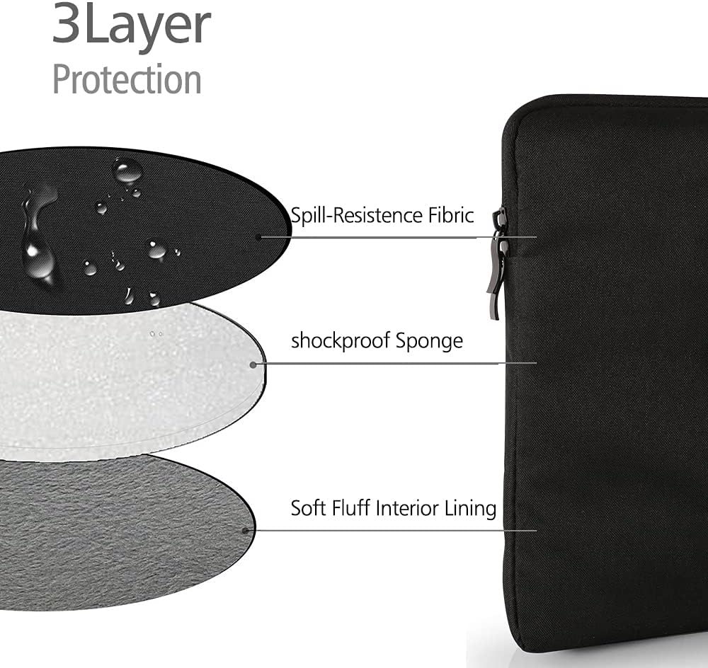 UPERFECT 16.1-inch Polyester Laptop Sleeve Protective Case Vertical Style with Pocket Zipper for 16.1-inch Monitor