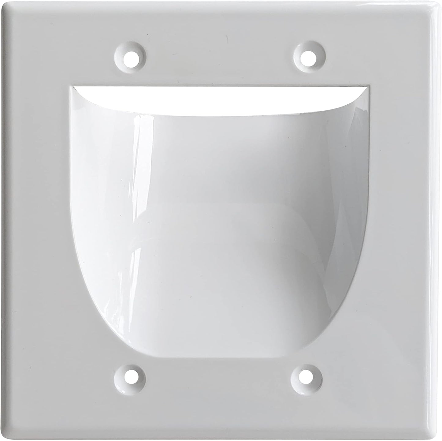 BestMounts - 144 Pack In Wall Cable Management TV Cord Hider for Wall Mounted TV - Recessed Wall Plates Cable Pass Through - Dual Gang Behind Wall Cable Management up to 8-10 Low Voltage Cords