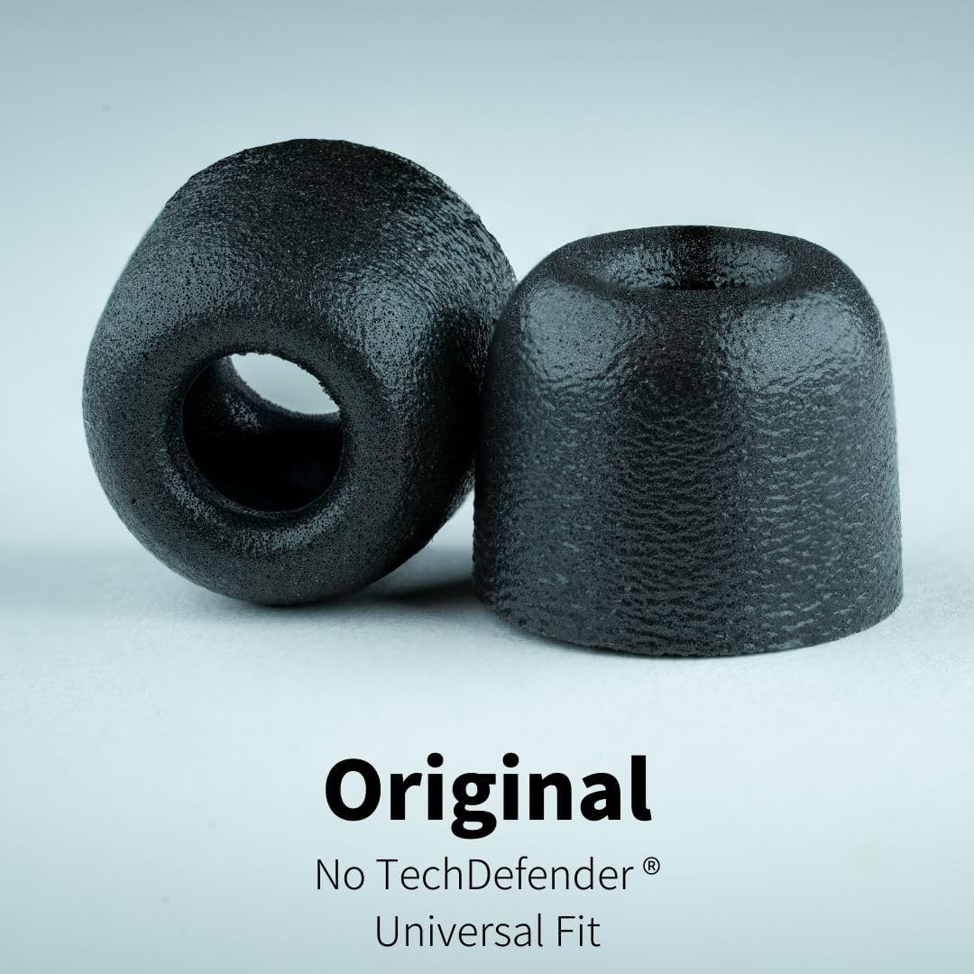 Comply 100 Core Series | Memory Foam Replacement IEM Ear Tips for Etymotic, Westone, Klipsch & More | Superior Noise Isolation, Ultimate Comfort, Secure Fit | Black, Large (3 Pairs)