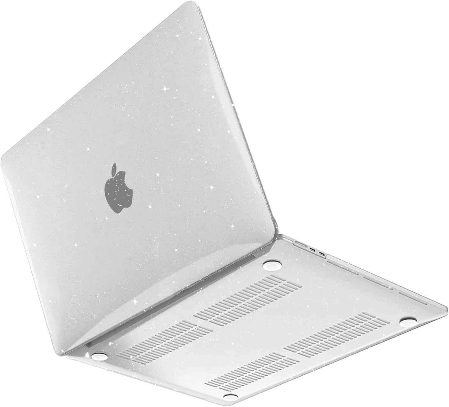 iCasso for MacBook Air 13 inch Case 2025 2024-2022 Release M4 A3240 M3 A3113 A2681 M2 with Liquid Retina Display, Hard Plastic Shell for Mac Air 13.6, Keyboard Cover&Screen Protector, Clear Glitter