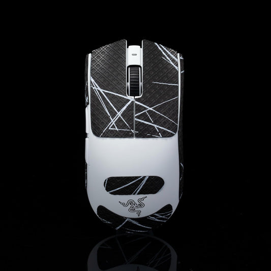 Grip Tape for Razer Viper V3 Pro - Anti-Slip,Enhanced Control, Sweat Resistance,Improves FPS Gaming Grip & Mouse Protection [Pre-Cut] Black White