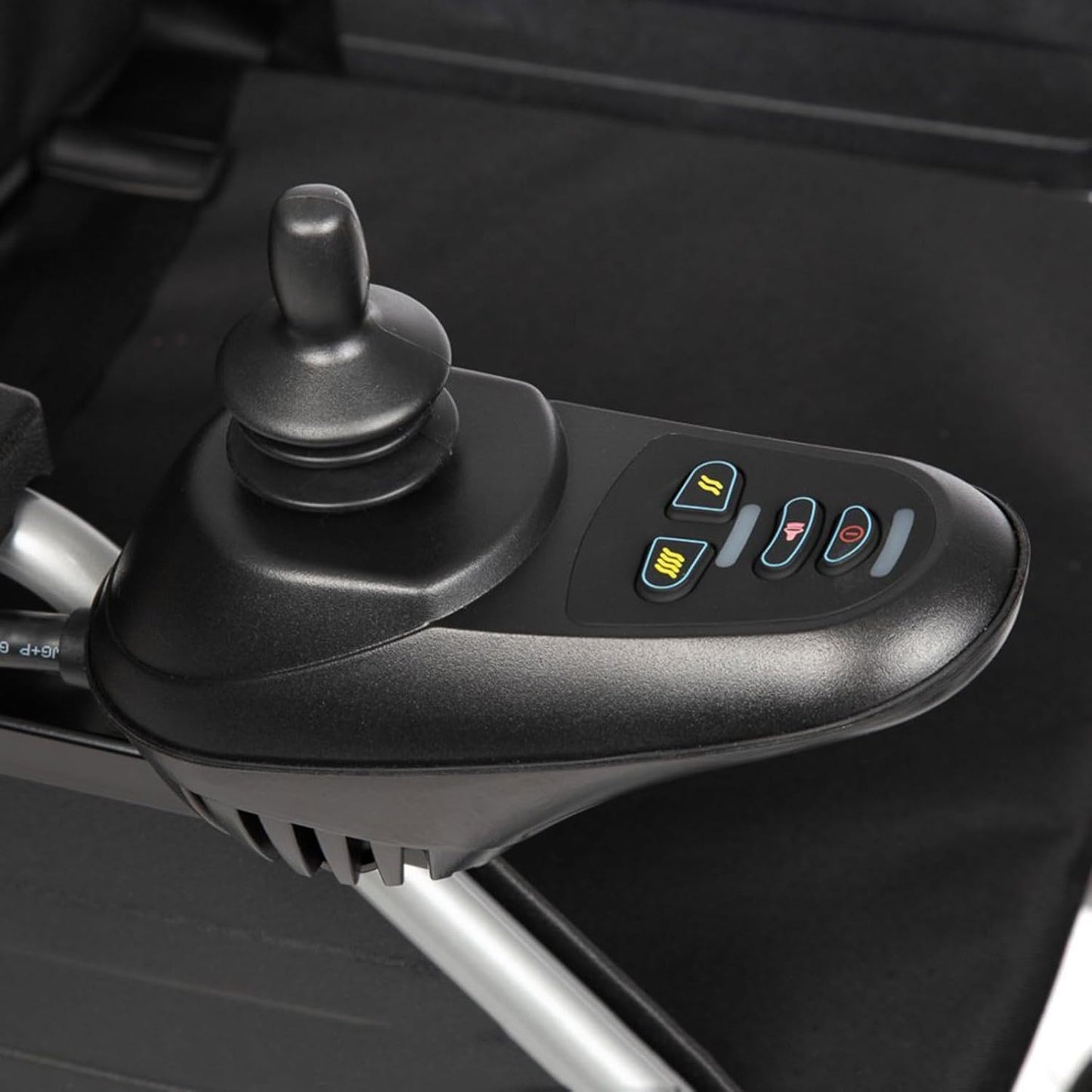 4 Pcs Wheelchair Joystick Button Cap Joystick Controller Knob and Gaiter Black Joystick Knob Button Controller for Electric Wheelchair Mobility Scooter