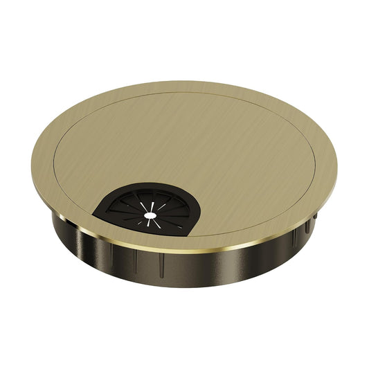 Desk Grommet 2-3/8 Inch 60mm, Zinc Alloy Computer Desk Wire Hole Cover, Office Desktop Cord Cable Hole Metal Ring, Bronze Tone