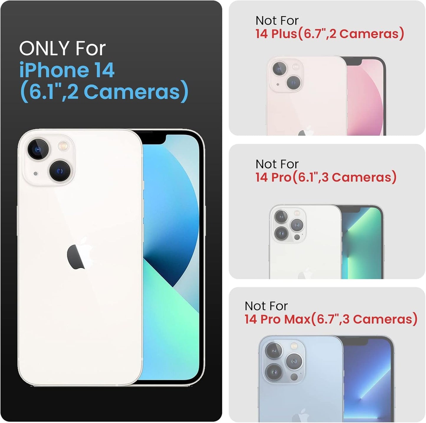 FireNova Designed for iPhone 14 Case, Silicone Upgraded [Camera Protection] Phone Case with [2 Screen Protectors], Soft Anti-Scratch Microfiber Lining Inside, 6.1 inch, Midnight Green