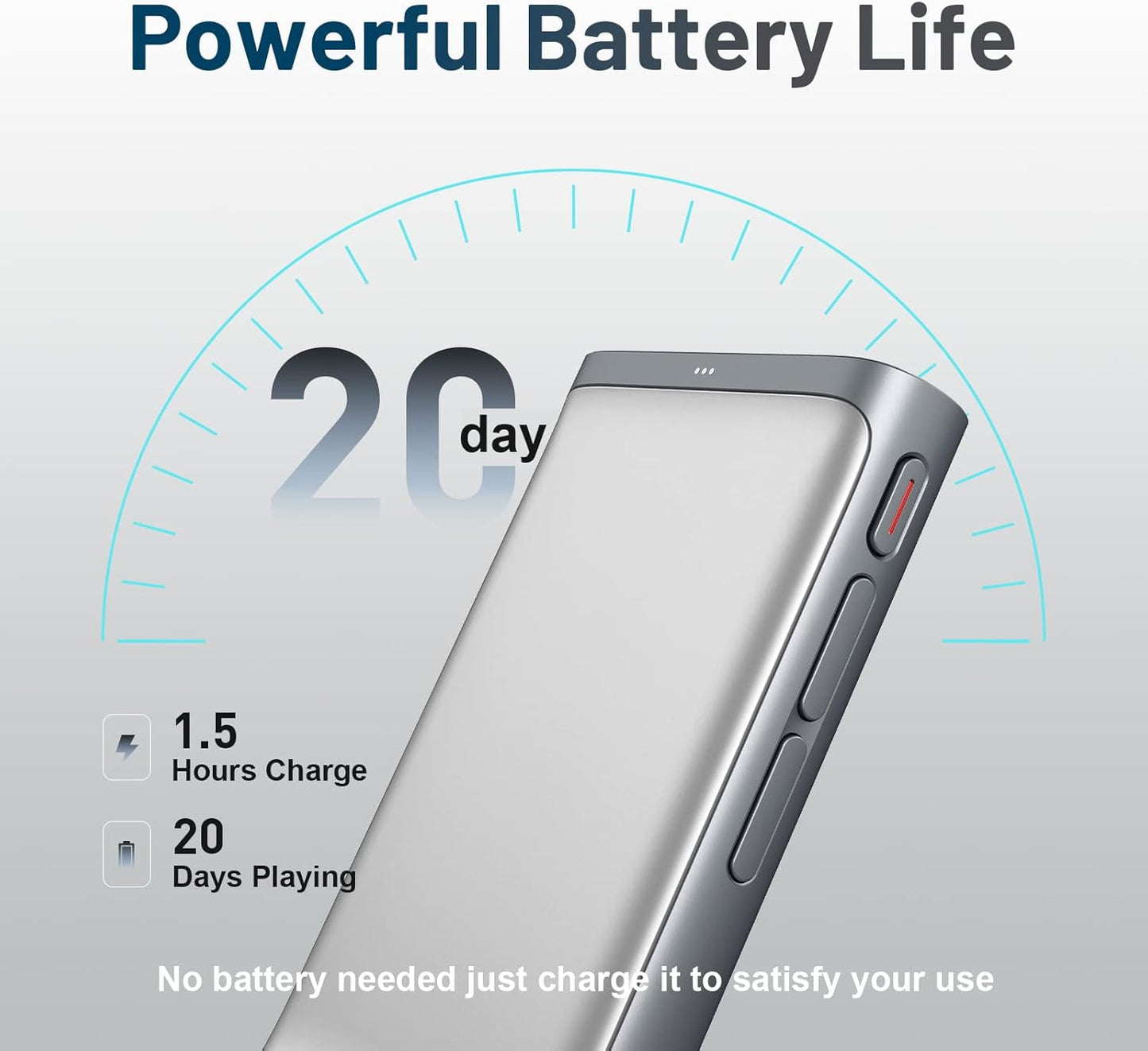 Bluetooth Presentation Clicker Wireless Presenter, Air Mouse with Red Light Presentation Remote for Mac, Windows, iPad OS and Android, Space Gray