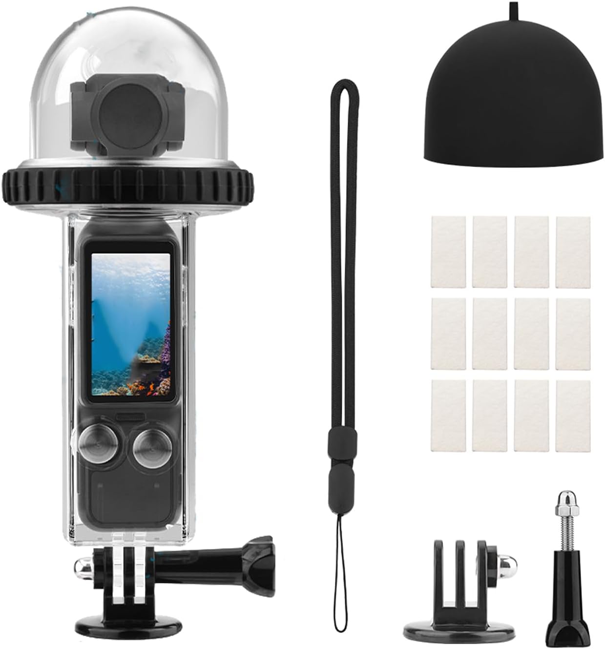Generic 40M/131FT Dive Case Compatible for DJI Osmo Pocket 3 Waterproof Case Protective Underwater Diving Housing Cover Shell with Accessories for Osmo Pocket 3 Action Camera