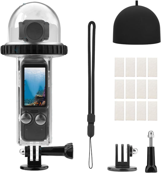 Generic 40M/131FT Dive Case Compatible for DJI Osmo Pocket 3 Waterproof Case Protective Underwater Diving Housing Cover Shell with Accessories for Osmo Pocket 3 Action Camera