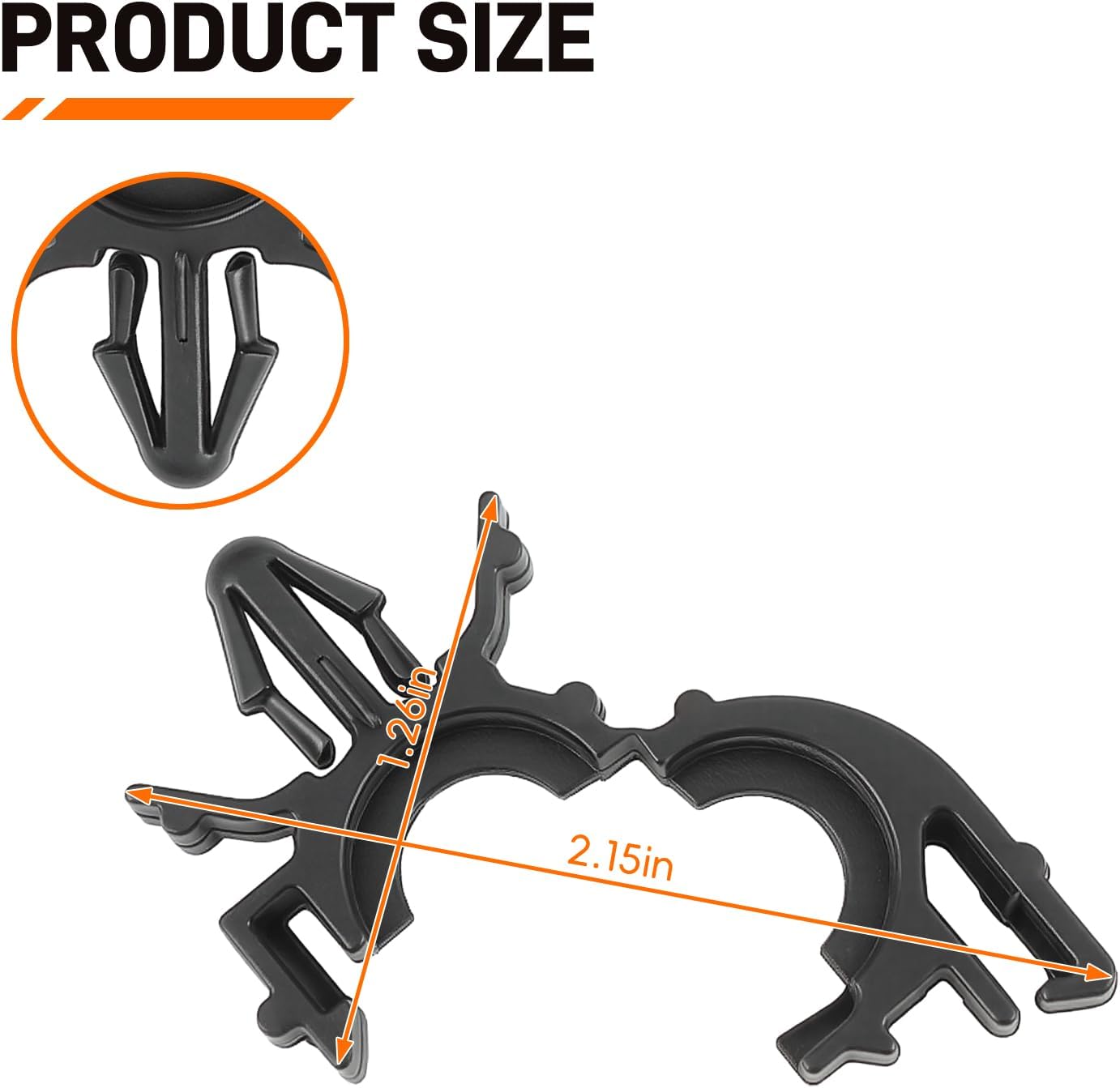 30pcs 1/2" OD 11/32" ID Wire Loom Routing Clips for GM 8911473