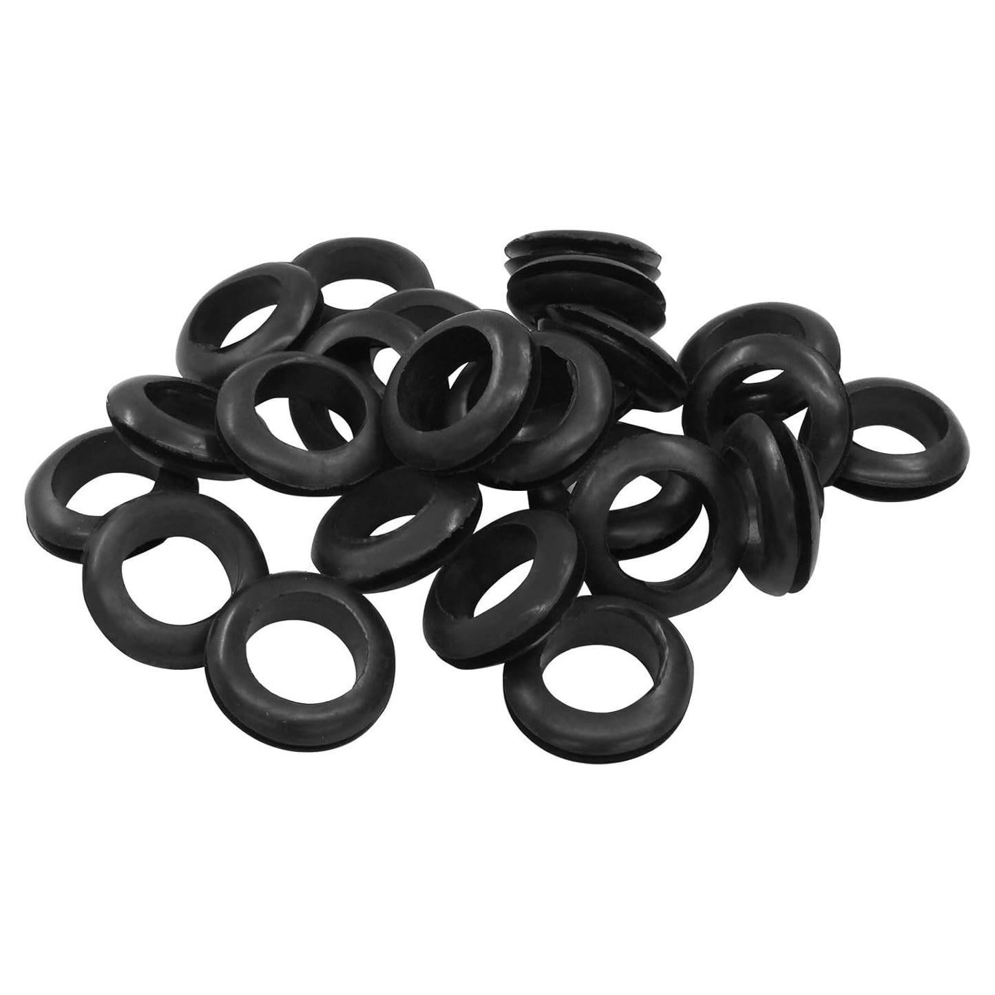 24 Pcs Rubber Grommets, 5/8" Inside Diameter 3/4" Drill Hole Rubber Wire Grommets O Ring Grommets for Wire, Firewall, Cables, Plugs, Automotive(Black)
