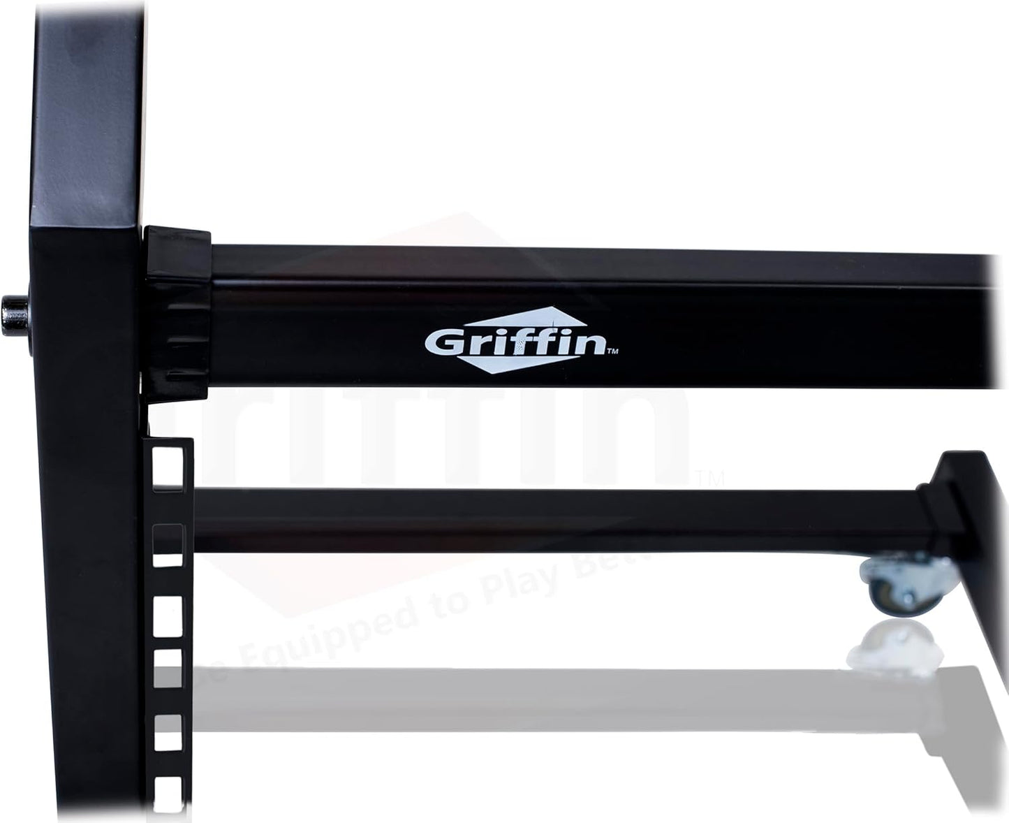 GRIFFIN 19U Rack Mount Rolling Stand (StudioZ PROSteel Series) & Adjustable Mixer Platform Rails – Cart Holder for Audio Music Recording Cabinet – Stage Equipment DJ Gear Storage Case for Amplifier