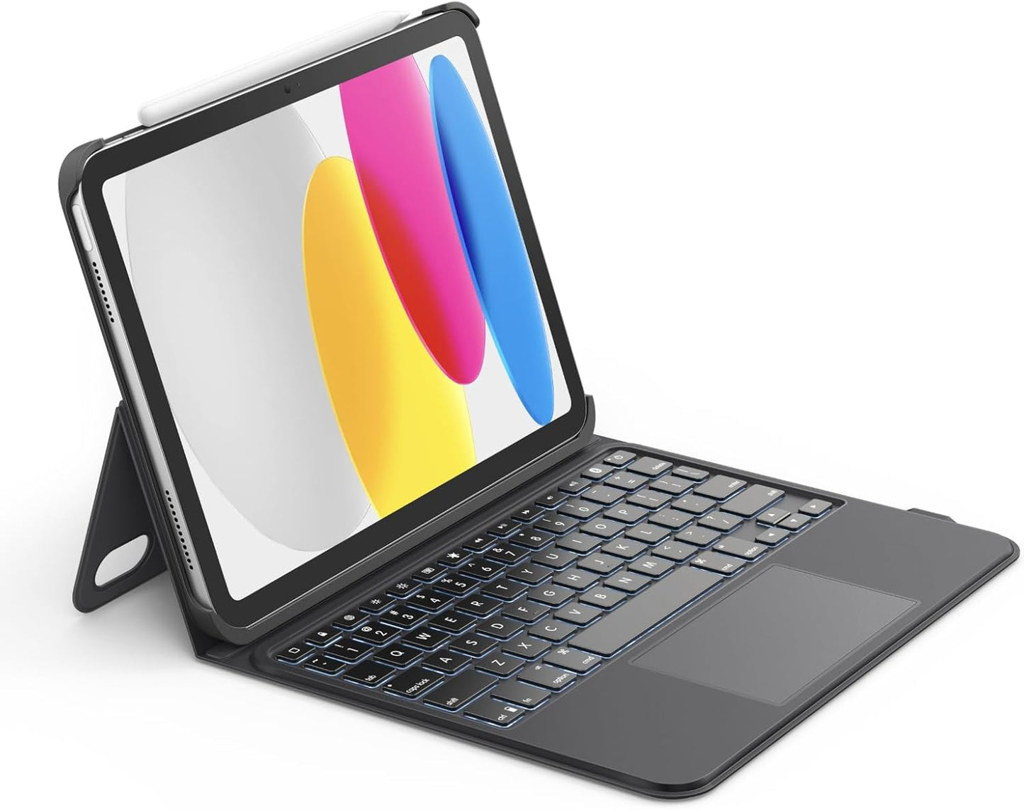 Belkin Everyday Keyboard Case w/Cradle, Backlit Bluetooth Keyboard, Multi-Gesture Controls, Magnetic Apple Pencil Storage Compatibility, & Multimedia Keys for iPad 10th Generation 10.9" - Black