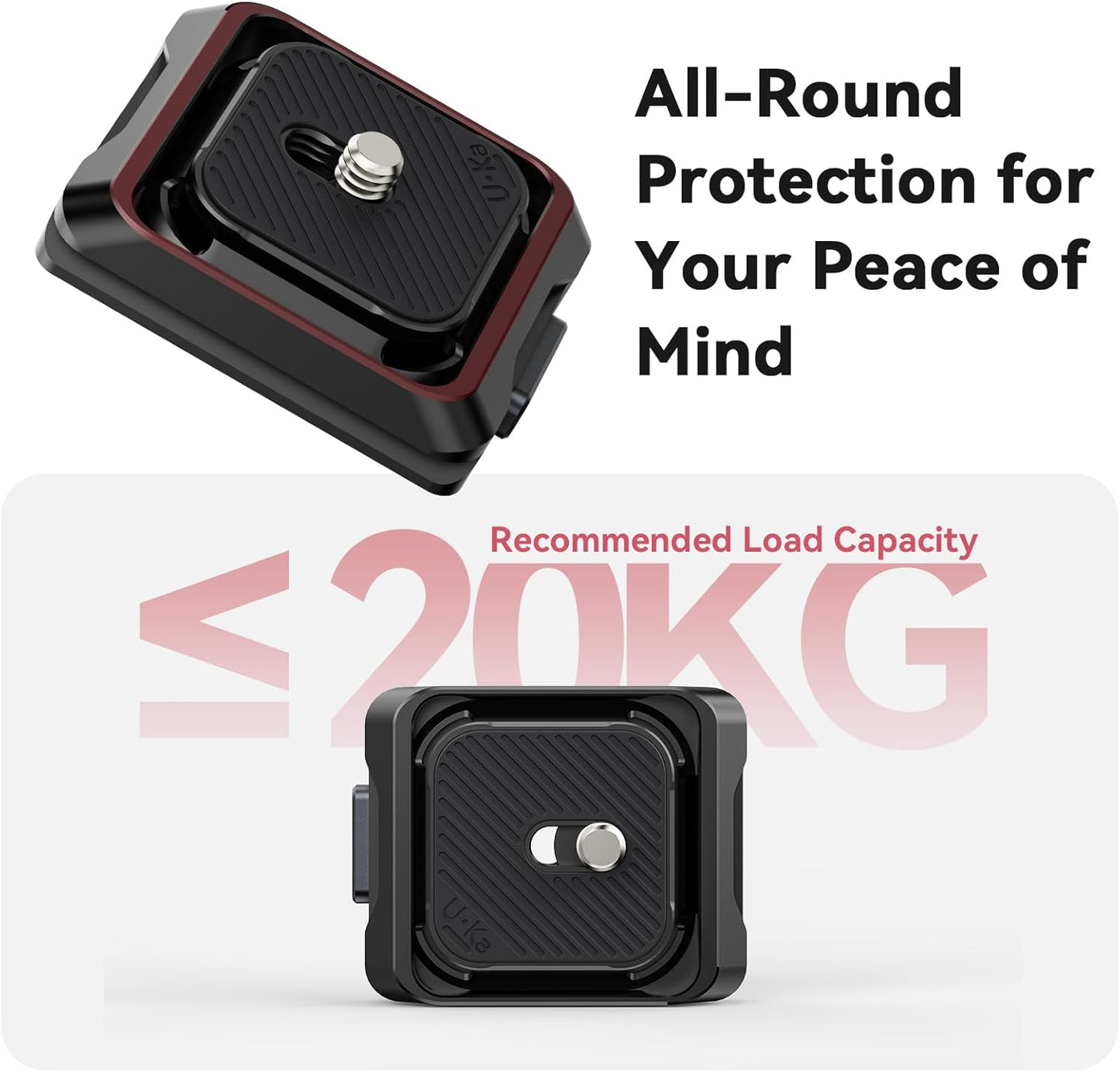 ULANZI UKA01 Quick Release Plate Kit, Arcac/F38 Interface Camera Quick Release Plate Mount Quick Setup w/ 1/4" to 3/8" Screw Thread Gimbles Sliders Tripods Adapter for Sony/Nikon/DJI/Fuji