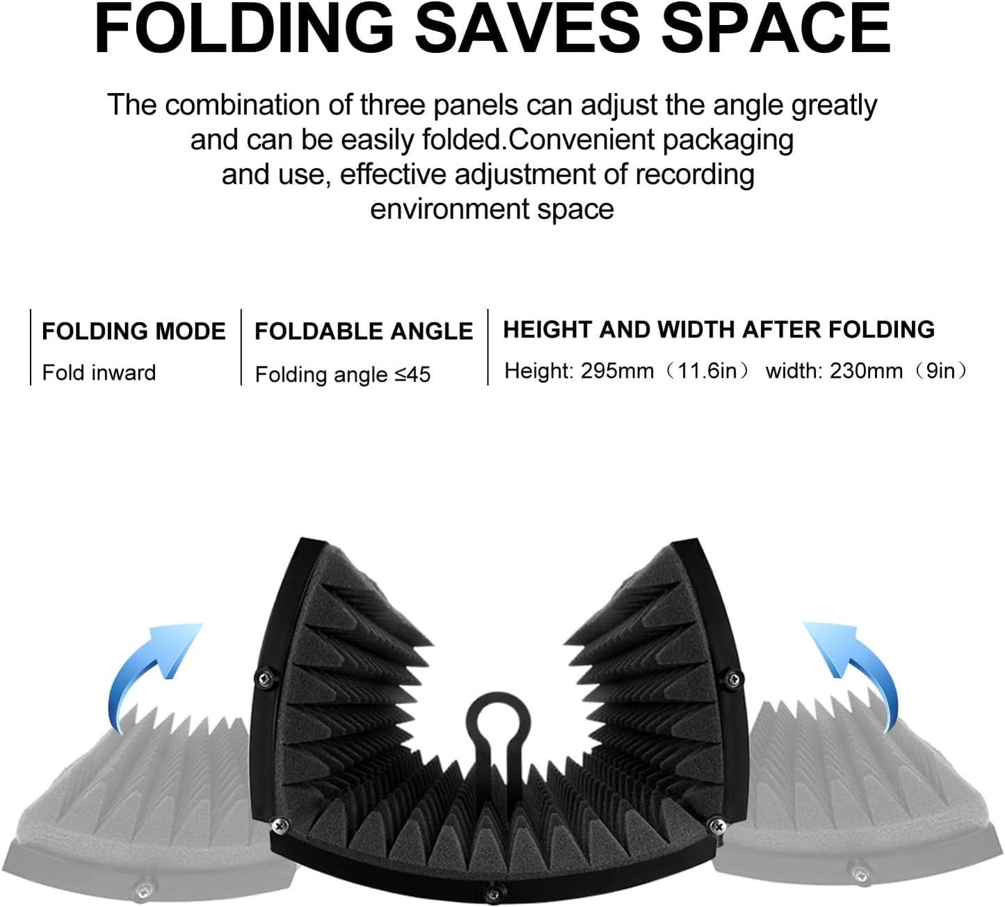 Aokeo Professional Studio Recording Microphone Isolation Shield,Suitable for Blue Yeti and Any Condenser Microphone Recording Equipment（AO-403）