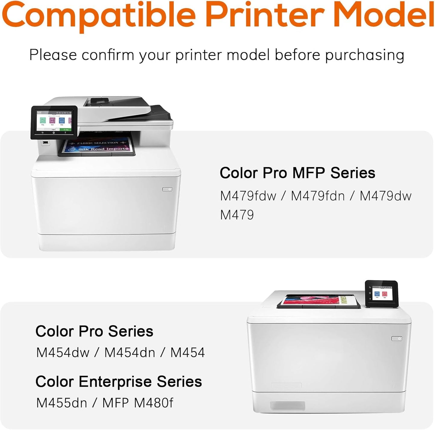 414a Toner Cartridges 4 Pack Replacement for HP 414a Toner 414X W2020a Compatible with HP Color Laserjet Pro MFP M479fdw M479fdn M454dw M454dn M480f Printer