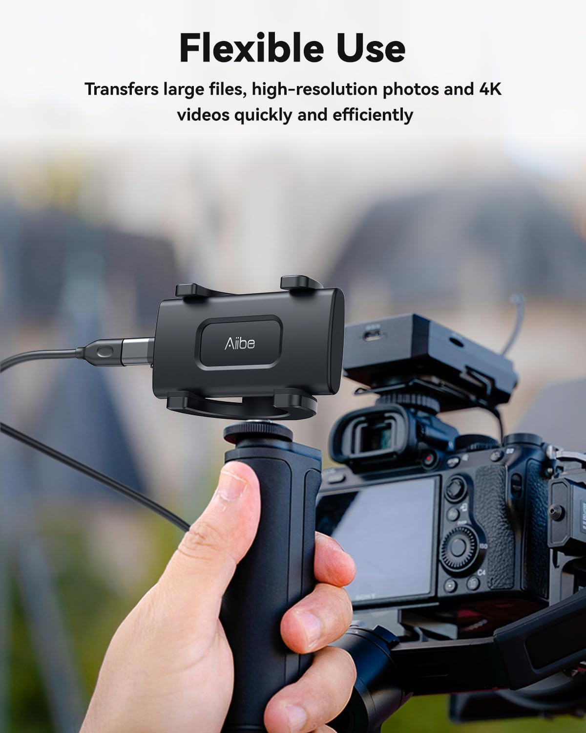 Aiibe 2TB External Solid State Drive USB C Portable SSD USB 3.2 Gen 2, Up to 1050MB/s, 2TB External SSD External Hard Drive for iPhone 15/Pro, Laptop, Mac and PS4 (Black)