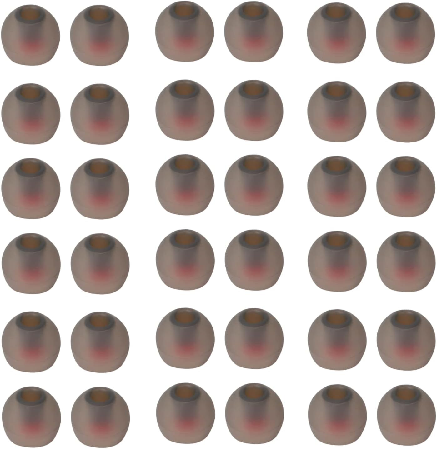 36 Pieces Large Earbud Tips Soft and Comfortable Ear Bud Replacement Pieces Silicone Fit Most in-Ear Headphones，Inner Hole 3.8mm -5.5mm，Black and Red Replacement Earbuds Silicone Tips