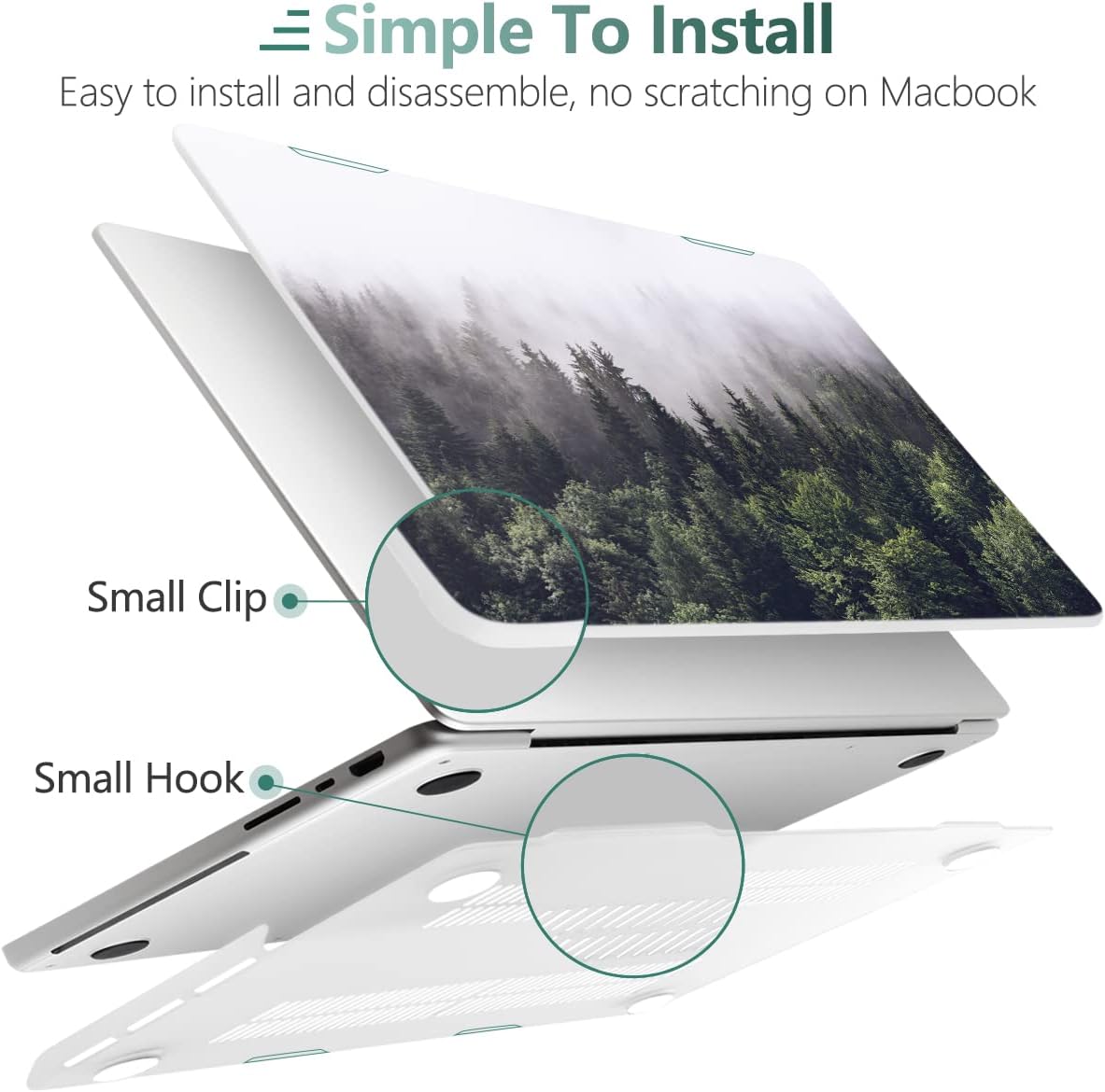 DONGKE for M4 MacBook Pro 16 Inch Case 2024 2023 2021 A3403 A3186 M3 A2991 M2 A2780 M1 A2485 Pro/Max Chip, Plastic Hard Shell Case & Keyboard Cover for Mac Pro 16 with Touch ID, Forest