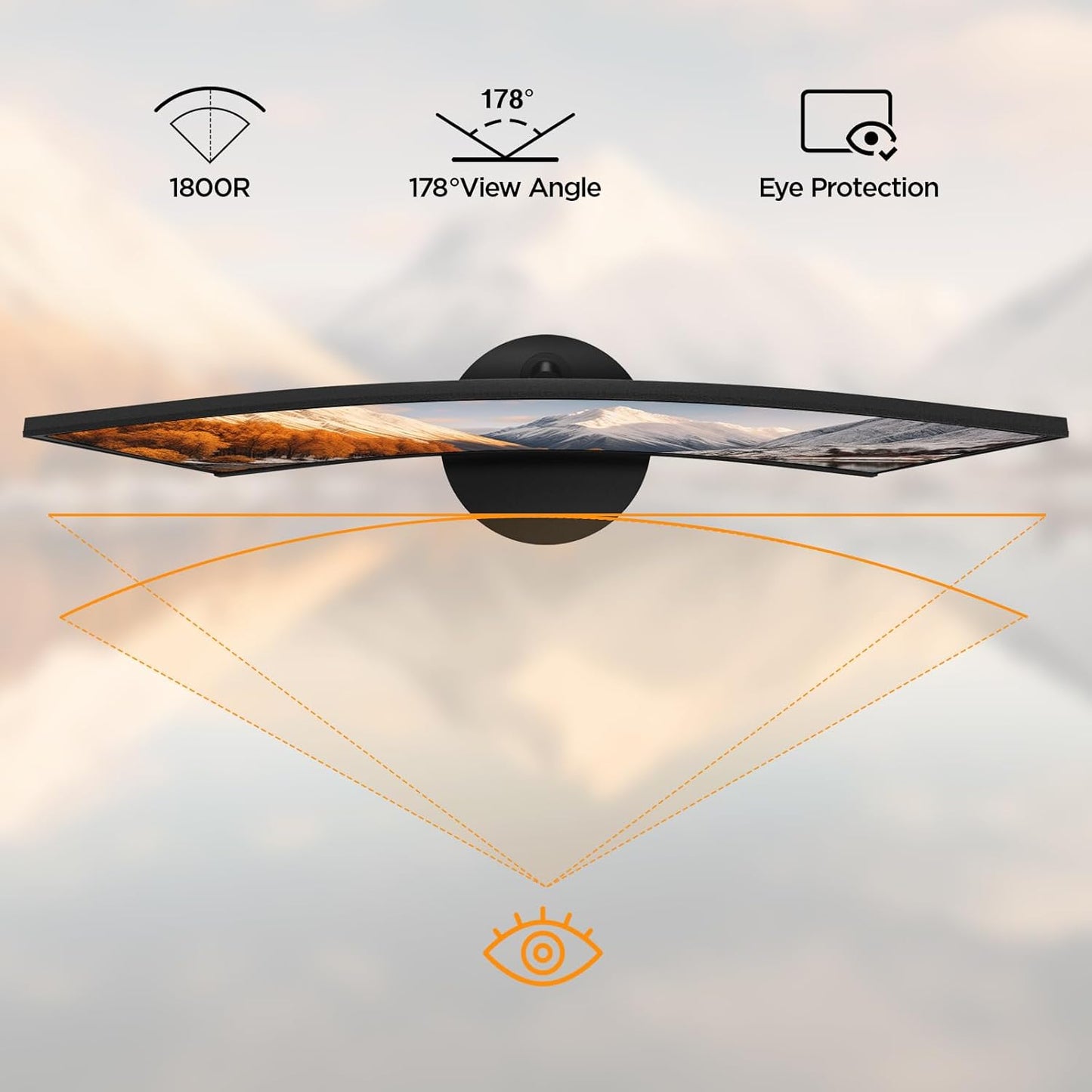 KOORUI 27 Inch Curved Monitor FHD 1080P 75Hz Computer Monitors PC Screen with HDMI VGA,Tilt Adjustable,1500R, Eye Care, Black, 27N5CA