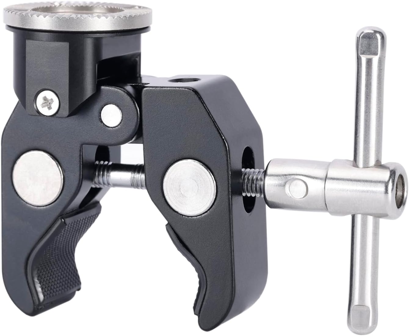 NICEYRIG Super Clamp to Rosette Mount Adapter, Maximum 50mm Adjustable Jaw Applicable for Desk Tripod Monopod Studio Light Stand - 593