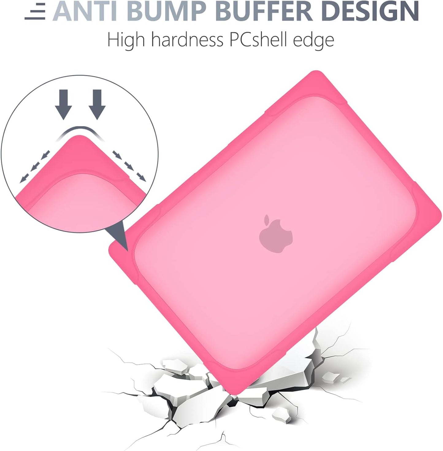 Batianda for New MacBook Air 13.6 inch Case 2025 M4 2024 2022 Release Model A3240 A2681(M2) A3113(M3), Heavy Duty Shockproof Protective Hard Shell with Fold Kickstand & Keyboard Cover, Pink