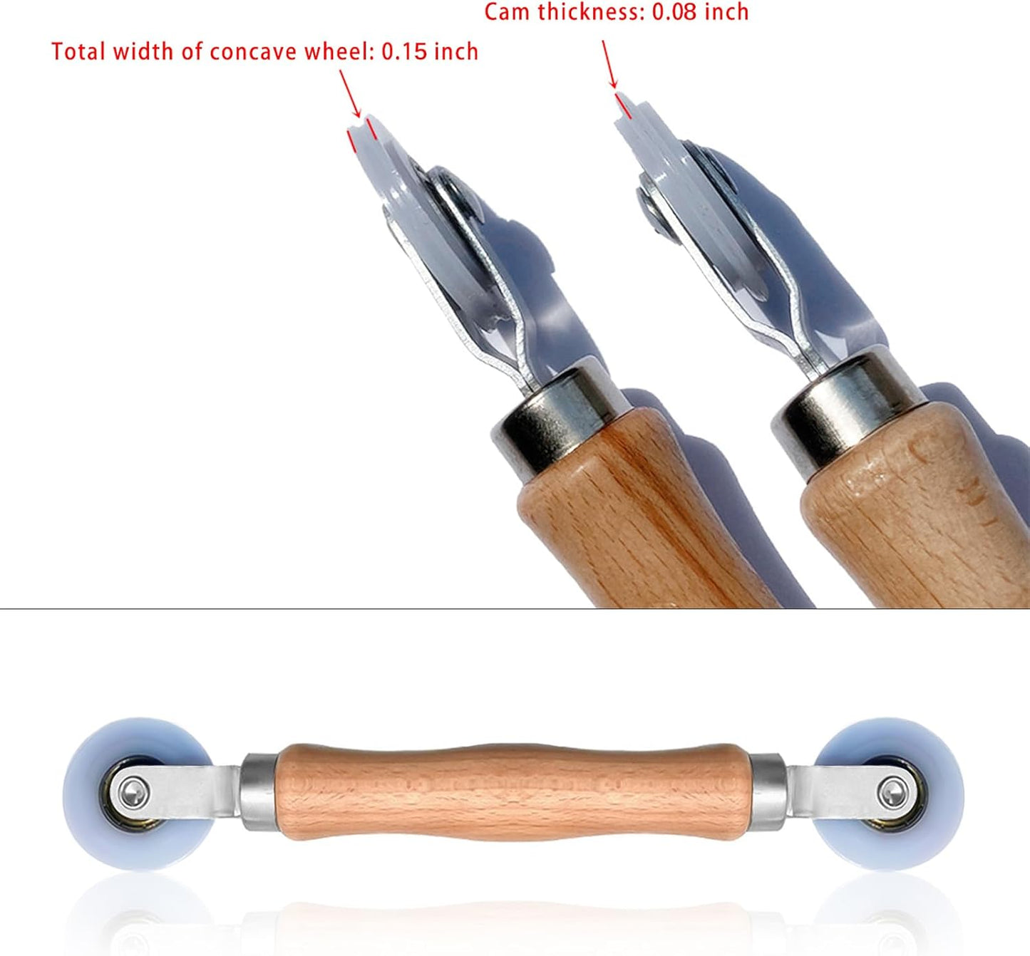 BAYTORY 3Pcs Screen Tool, Window Screen Spline Roller Tool with Wooden Handle and Steel/Nylon Bearing Wheels, Mesh Screen Door Repair Kit Easy to Use