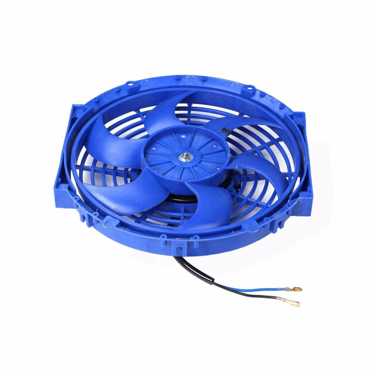 2PCS 10 inch Slim Fan Push Pull Electric Radiator Cooling 12V 80W Mount Universal Kit Blue